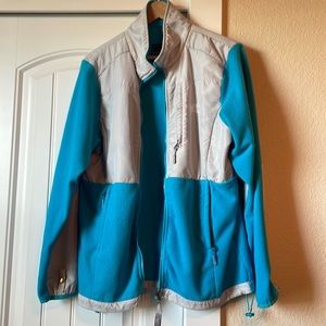 North Face Denali fleece jacket XL turquoise and silver